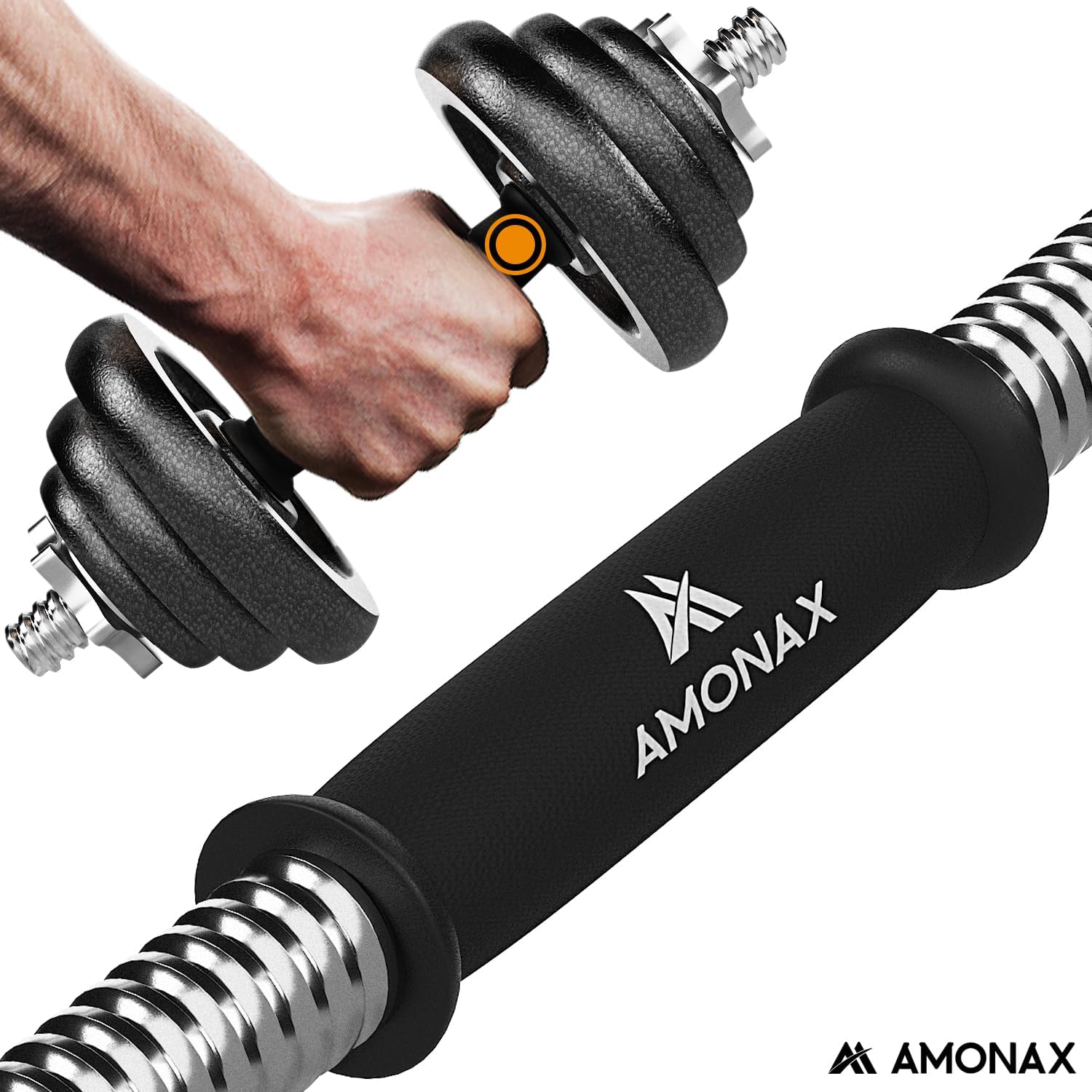 Adjustable Cast Iron Dumbbell and Barbell Weight Set (20Kg/30Kg) for Home Gym - Strength Training Equipment for Men and Women